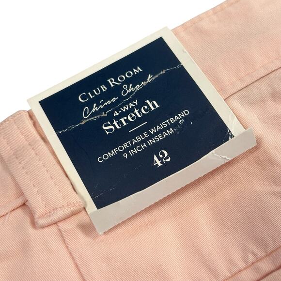 Club Room Men's Regular Fit 9" 4 Way Stretch Shorts Soft Shell Size 42 - Picture 6 of 6